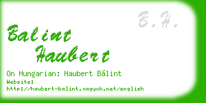 balint haubert business card
